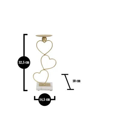P/CAND HEARTS 14,5 10 32,5 cm MIN 2